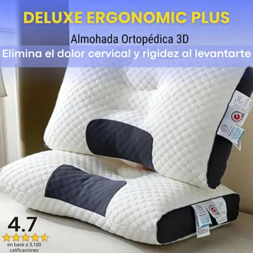 DELUXE ERGONOMIC PLUS - Almohada ortopédica 3D